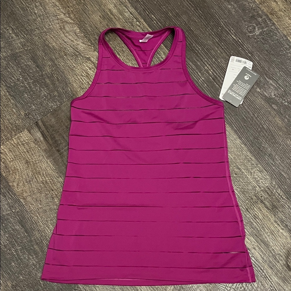 Athleta Fuchsia Striped Tank Top